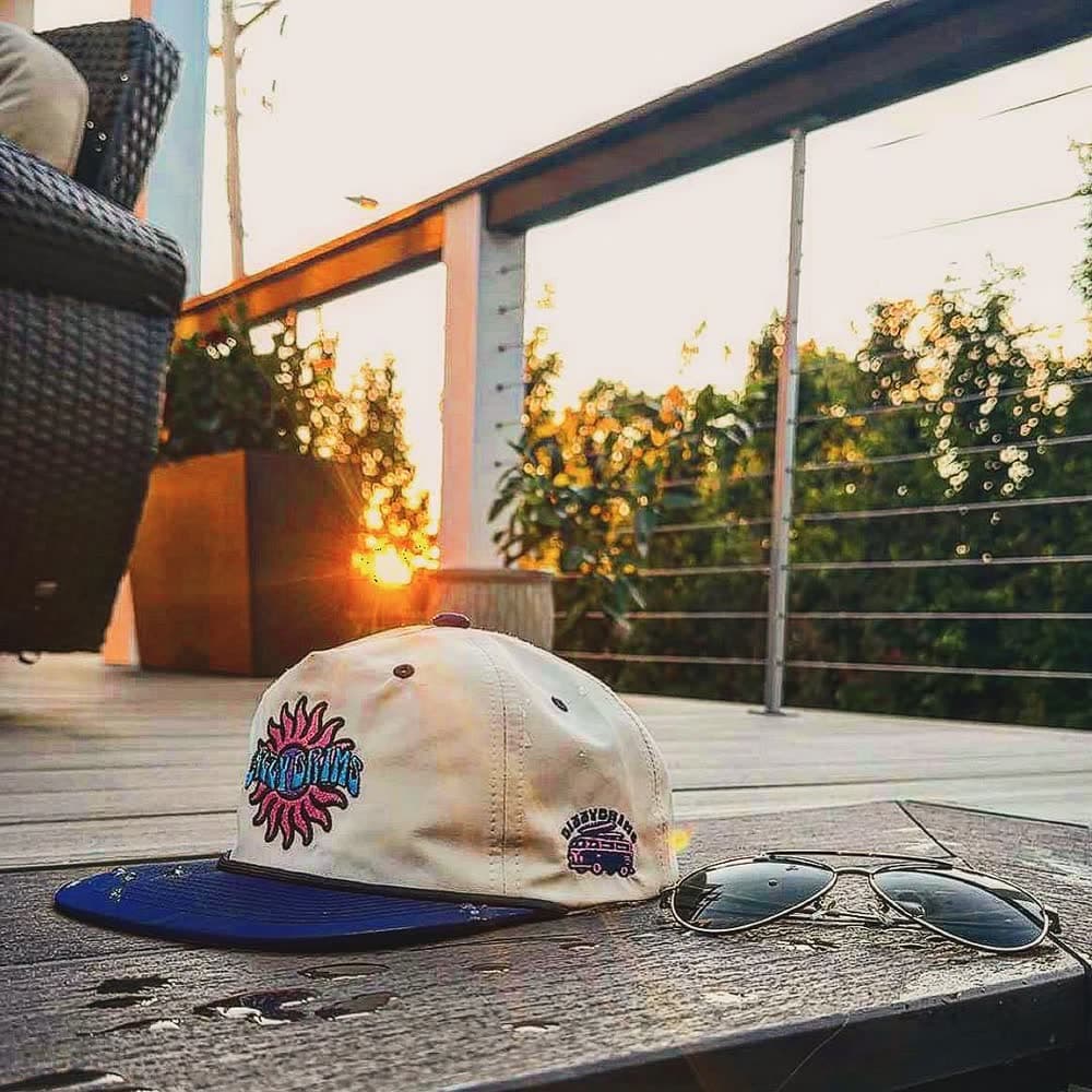Embroidered Flower Rope Hat
